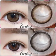 บิ๊กอาย Snow white เทา-น้ำตาล เลิฟลี่เลนส์ คอนแทคเลนส์ ถนอมดวงตา แบบรายเดือน