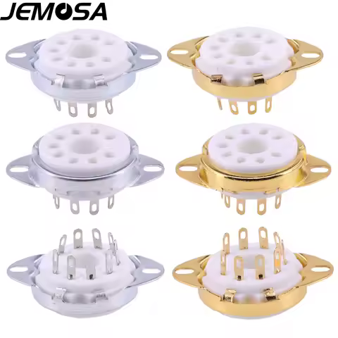 B9D Valve Socket Ceramic Big 9Pins Tube Socket GZC9-2-F For EL504 PL504 EL519 PL519 6p12p Vacuum Tub