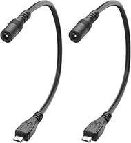 XMSJSIY DC 5.5 * 2.1mm to Micro USB Power Adapter Cable Cord 5V 3A DC 5521 Female to Micro USB 5 Pin