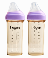Hegen - PCTO™ PPSU多功能寬口奶瓶 330ml/11oz (2支裝) 紫色