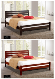 Wizper Queen / King Size Fully Solid Wood Bed Frame/ Wooden Bedframe / Wooden Bed Bed / Adult Bedframe / Large Bed / Homestay Bed / Master Bedroom Bed / Katil Kayu