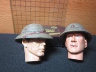 WJ1二戰部門 mini模型1/6越共灰綠色化頭盔一頂(戰場舊化) mini模型