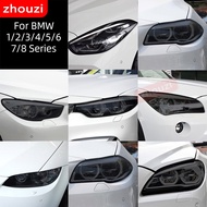 Smoked Black TPU Sticker Car Headlight Protective Film For BMW F40 F22 F44 F30 F31 G20 F34 F32 F36 F