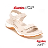 Bata บาจา รองเท้าเพื่อสุขภาพแบบรัดส้น พร้อมเทคโนโลโยีคุชชั่น สำหรับผู้หญิง รุ่น CANALI สีดำ 6016049 สีเบจ 6018049