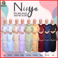 Baju Kurung Moden Tunang Nikah Lace NISYA Kebaya Kebarung Satin Modern Duchess Hitam Maroon Baby Blue SALOMA VANESSA