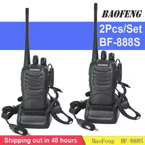 2Pcs/Lot Baofeng BF-888S Walkie Talkie Two-way Radio Set BF 888s UHF 400-470MHz 16CH Walkie-talkie R