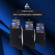 LA CLUB Youths/Adults Black Cotton Crew School Socks C1/C2/C3/C7/C8/D1