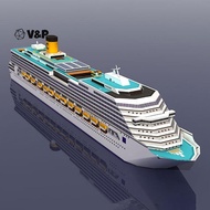 V&P Cruise Ship Paper Model Cruise Ship 3D Paper Model DIY Puzzle Manual Papercrafts Toy