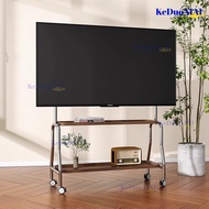 Universal Table TV Stand for 32 to 85 Inches Screen Height Adjustable Monitor Desk Bracket With Whee