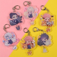 Jujutsu Kaisen Anime Figures Gojo Satoru Geto Suguru Cosplay Acrylic Key Chains Fushiguro Toji
