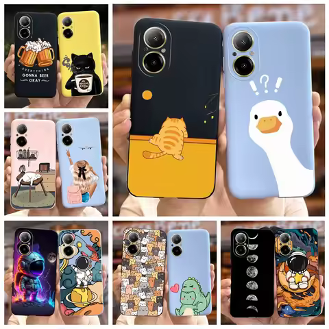 For Realme C67 4G Case RMX3890 Cute Fashion Painted Cover Soft Silicone Phone Case For Realme C67 C 
