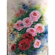 Wall Picture Watercolor Painting Peony Size A3/29.7x42cm 100-Pound Paper Put It In A Frame Home To A