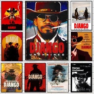 Django Unchained Painting Calligraphy Canvas Poster: Crease Free Waterproof Durable All Space Wall D