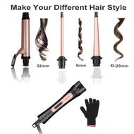 3in1 Set Curling Iron 1.25 inch Clip Roller 9mm Corn Roller Can Switch Arbitrarily
