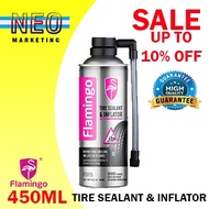 ❈▥✼FLAMINGO F015 TIRE SEALANT &amp; INFLATOR 450ML