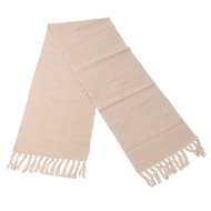 Farmhouse Table Runner Vintage Rustic Table Runner Cotton Braided Coffee Table Runner Beige Woven Ta
