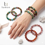 Handmade Crystal bracelet for woman Different Meaning Bracelet Retro Round Bead Stone Bracelet