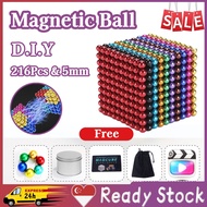SG-Stock Magnetic Beads 216Pcs Decompress Magnet Balls Stress Reduction Magnets Toy Colorful Gifts
