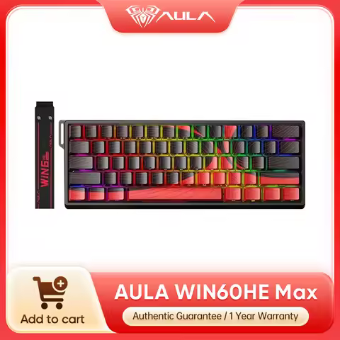 AULA WIN60 HE MAX 60% Hot-Swap Tray-Mount Structure Wired Mechanical Keyboard with Hall Effect Magne