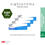 [sightonomy]  $180 Voucher For 4 Boxes of Bausch and Lomb SofLens Daily Disposable Contact Lenses