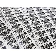 5sen/1000pcs CUSTOM FLAVOR Sticker Label Aiskrim Malaysia