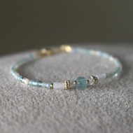 手鍊 磷灰石 海藍寶 托帕石 - 冰原 -