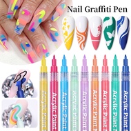 BORN PRETTY Graffiti Pen for 3D Nail Art DIY Nail Polish Pen Nail Painting Manicure Tools Paint Pens