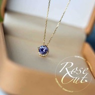 Cross-Border Accessories 925 Sterling Silver High-End Light Luxury Japanese Natural Tanzanite Female