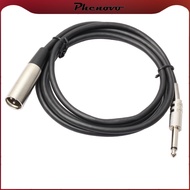 [Phenovo] 3Pin XLR to 1/4" 6.35mm XLR M/M Plug Microphone Adapter Cable Cord 6ft