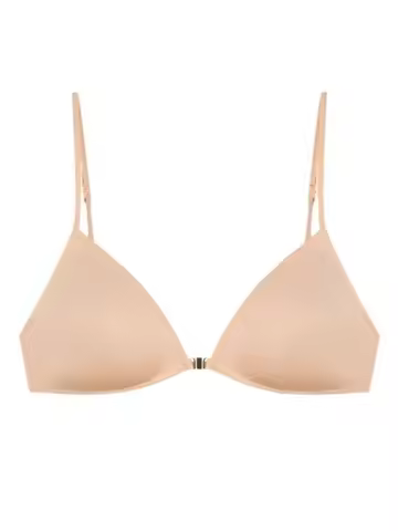 MOYISU French Style Triangle Bra Thin Strap Halter Neck Invisible Front Fastening Elegant Wireless B