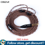 KBEAR สายหูฟังโทรศัพท์สายหูฟังทองแดงแท้16 Core อัพเกรด QDC/2Pin/คอนเนคเตอร์ MMCX สายเปลี่ยน2.5มม. 3.