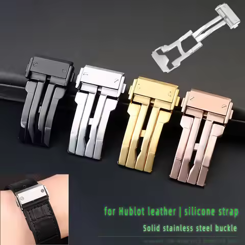 Watch Strap Steel Buckle For Hublot Fusion Classic Big Bang King Power Series Watch Folding Clasp 22
