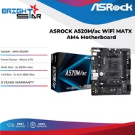 ASROCK A520M/ac WiFi AM4 Micro-ATX Motherboard