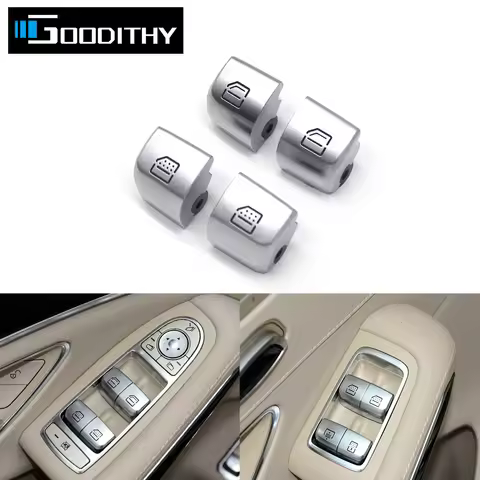 Car Front Rear Window Switch Repair Button Caps Key Cover Trim For Mercedes Benz E S Class W213 W222