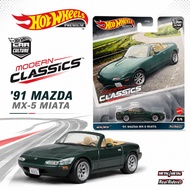 Hot Wheels Premium Car Culture Modern Classics '91 Mazda MX-5 Miata Real Riders Collectible