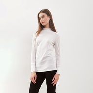SIMPLICITY Buttoned Cuff Rib Inner Top - Off White