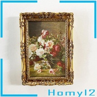 [HOMYL2] Photo Frame Elegant Bedroom Rectangle Frame Decorative Vintage Photo Frame