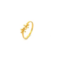 POH KONG 916/22K Gold Double Flower Ring