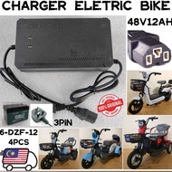 VVM: CHARGER BASIKAL ELETRIK 48V12AH EBIKE CHARGER 6DZF12 PENGECAS SCOOTER ELETRIK DC CHARGER
