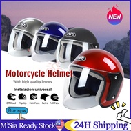 ❣Motorcycle Helmet with Double Lens Motor Helmet Topi Keledar Motosikal Racing Topi Original Helmet Half Cut Steng Kura頭盔❂