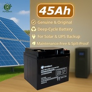 45Ah 12V AGM VRLA GEL Deep Cycle Battery for Solar / UPS System Battery Replacement