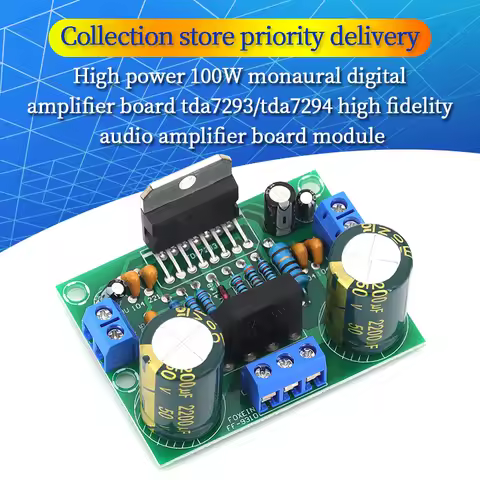 100W Digital Power Amplifier Board TDA7294 TDA7293 High Power Dual 12-32V Single Channel Audio Ampli
