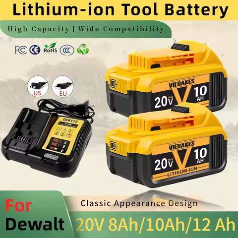 🔥For DEWALT 5AH 6AH 9AH DCB203 20V Lithium-ion Battery For Dewalt DCB206 DCB205 DCB204 Power Tool Re