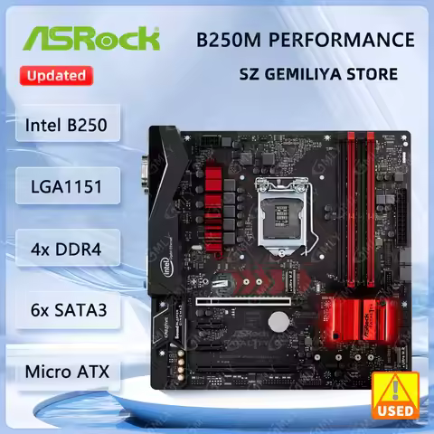 ASROCK Fatal1ty B250M Performance Motherboard Socket 1151 DDR4 M.2 Intel B250 Micro ATX support i5-7