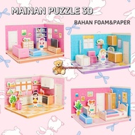 3D Foam Puzzle DIY Educational Toys for Children Foam Paper Puzzle Cute Foam Puzzle 3D House