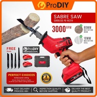 PRODIY Cordless Reciprocating Saber Saw Li-ion Battery Sabre Saw PVC Bone Cutting Gergaji Pokok ( PD