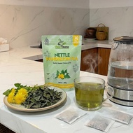 RAW TISASE Nettle Dandelion Tea: Jelatang Leaf & Dandelion Leaf Tea Bags, 30 Tea Bags