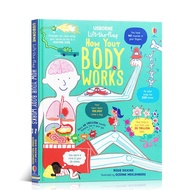 Usborne หนังสือ  Lift-The-Flap How Your Body Works Board Book Hardcover 3D Flap Book English Childrens Educational Books Reading Materials Learning Book for Kids Toddler Birthday Gift หนังสือเด็ก  หนังสือเด็กภาษาอังกฤษ  หนังสือแบบหัดอ่านภาษาอังกฤษ