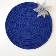 鉤針餐墊餐桌杯墊桌布杯墊針織針織餐巾聖誕禮物