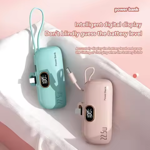 Xiaomi 500000mAh Wireless Power Bank Mini Capsule Mobile Power Supply Emergency External Battery Fas